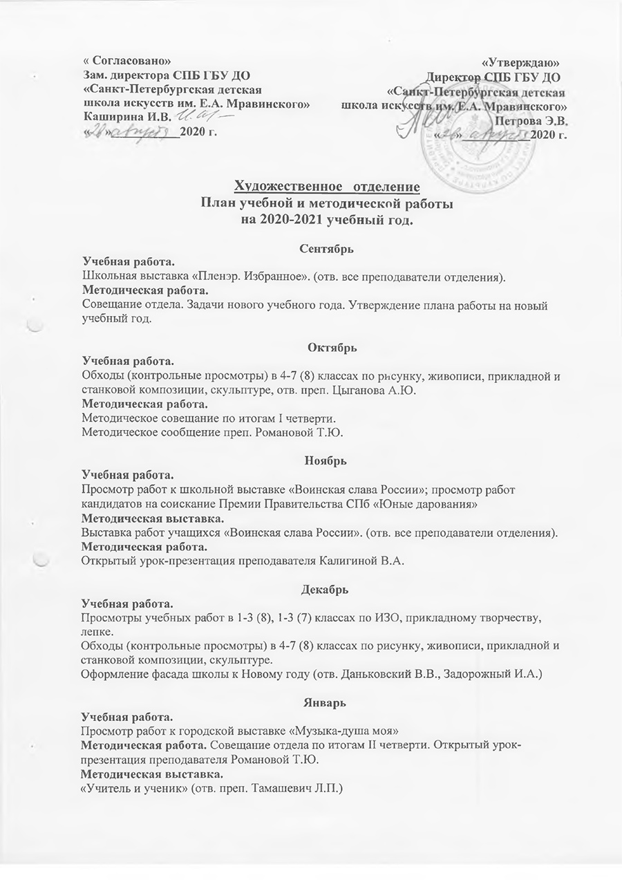 Утверждение План На Новый Учебный Год